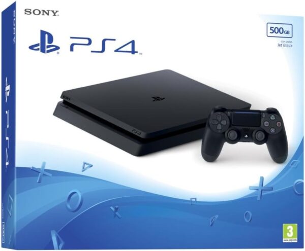 Sony Playstation 4 Slim Console 500GB Jet Black PS4 - Image 2