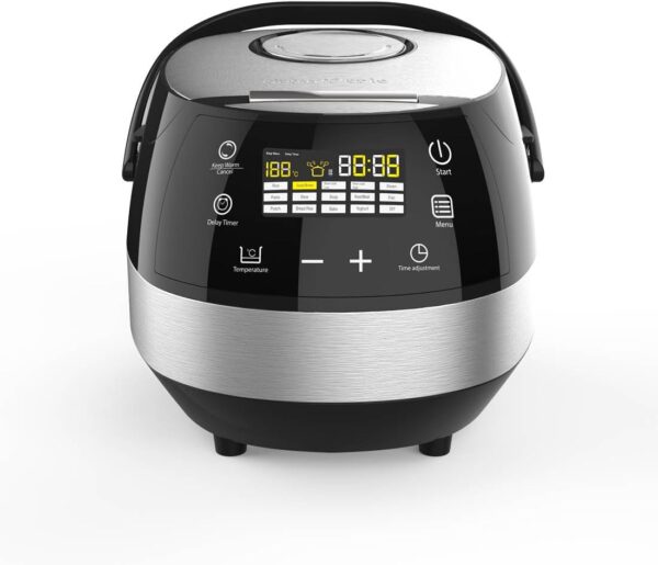 Drew&Cole CleverChef Intelligent Digital Multicooker 5L - 860W - Chrome - Touch Control - Energy Efficient - 14-in-1 Cooker - Delay Timer & Keep Warm Function - Simple & Effective Cooking - Image 2