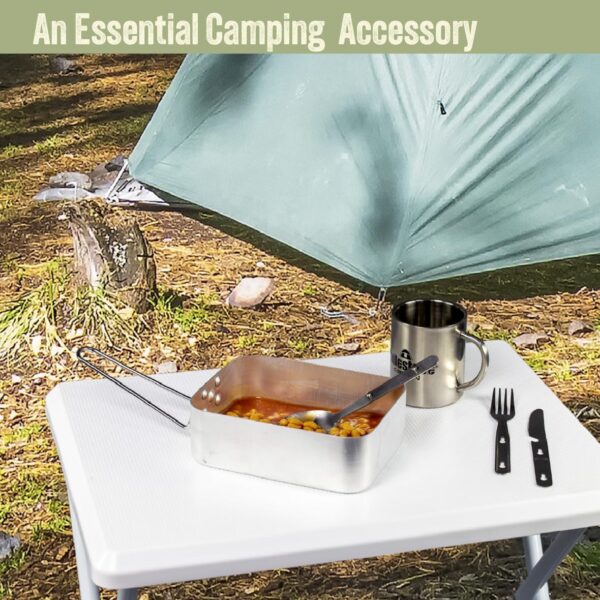 Milestone Camping 66000 Camp Cookware Set/Features Mess Tins, Cutlery, Compact Stove & Fuel Blocks/Aluminium & Stainless-Steel Utensils/Great For Camping, Festivals & Fishing Trips - Image 9