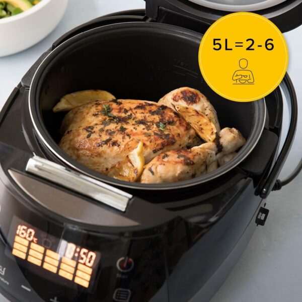 Drew&Cole CleverChef Intelligent Digital Multicooker 5L - 860W - Chrome - Touch Control - Energy Efficient - 14-in-1 Cooker - Delay Timer & Keep Warm Function - Simple & Effective Cooking - Image 5