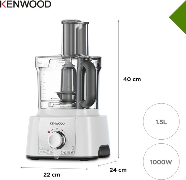 Kenwood FDP65.860WH food processor with 9 attachments. Express Serve and Dice, 1.5L Jug blender and mini chopper, White - Image 6