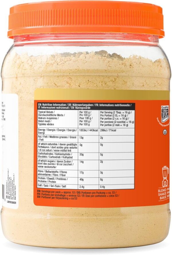 PBfit Peanut Butter Powder - Gluten Free, High Protein, 87% Less Fat, Natural Nut Butter Spread - Powdered Peanut Butter from Real Roasted Pressed Peanuts - 850g - Image 3