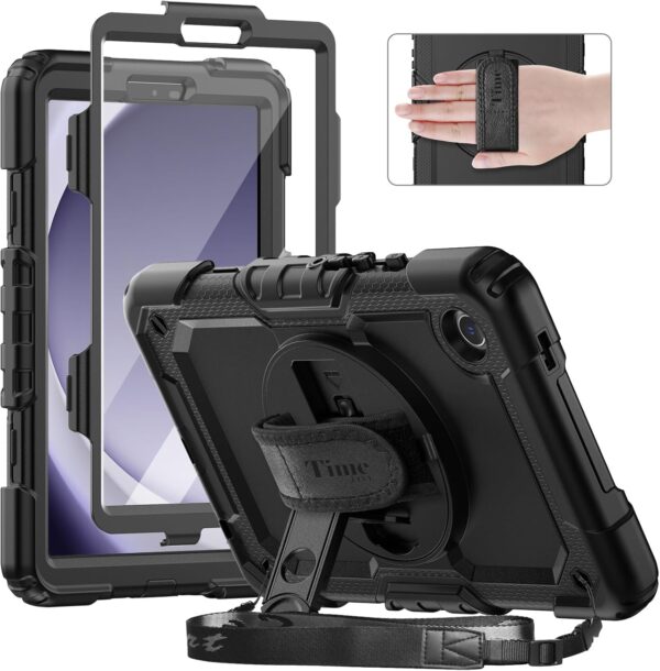 timecity Case for Galaxy Tab A9 8.7 Inch 2023 (SM-X110/ X115/ X117 Tablet Case) Heavy Duty Protection but Not Bulky - Black - Image 2