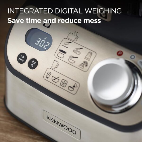 Kenwood MultiPro Express Weigh Food Processor, 8 Processing Tools, Variable Speed with Pulse Function, Integrated Digital Scales, Capacity 3L, FDM71.960SS - Image 3