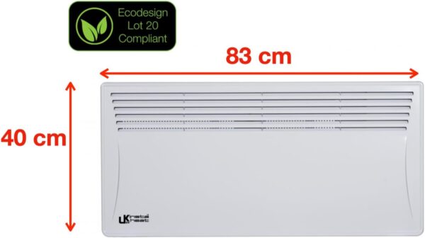 UKEW Electric Panel Radiator Heater - Slimline Wall Mounted & Free Standing Plug In Low Energy Heaters With Timer - Eco Warm Energy Efficient Technology & And Overheating Protection (OUTPUT=2 KW) - Image 4