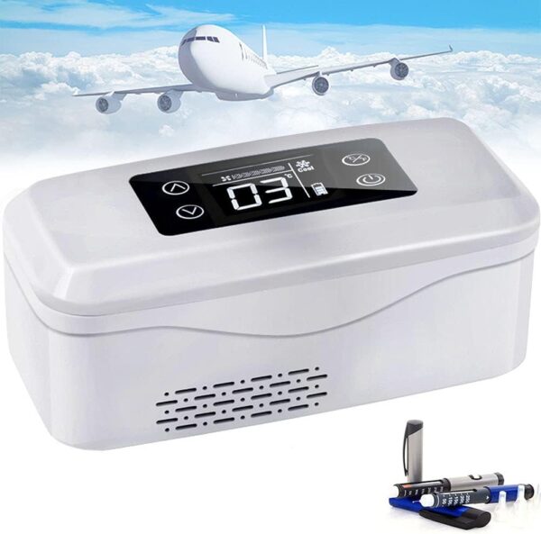 Portable Mini Insulin Cooler Box for Medication, Electric Smart Fridge Cooler Bag Thermostat USB Suitable for Travel/Interferon/Drug Storage - Image 2