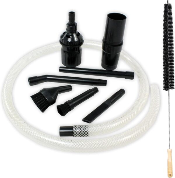 SPARES2GO Universal Tumble Dryer Lint Removal Kit Vacuum Hose Dusting Brush Cleaning Attachments Set - Image 10