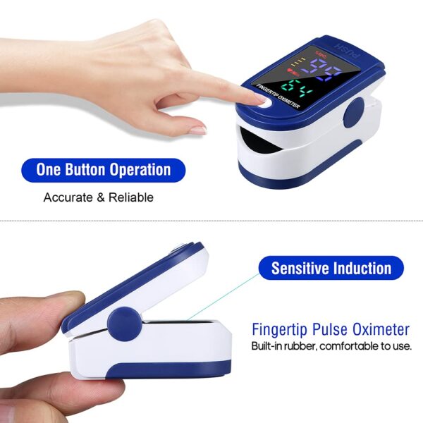 Professional finger Pulse Oximeter, handheld finger heart rate monitor, color display and pulse rate (PR) and oxygen saturation (SpO2) readings - Image 5