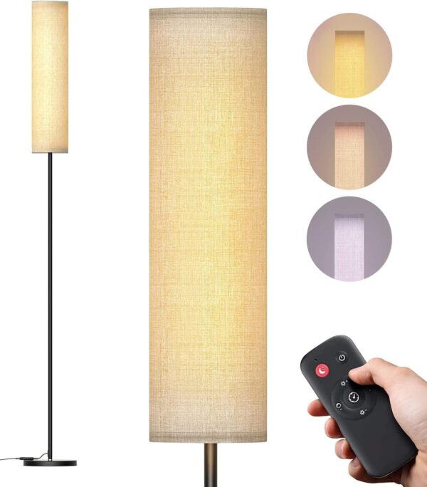 Homuserr 12W LED Standing Lamps for Living Room, Bedroom Office, Remote Control Floor Reading Lamp with Timer, 4 Color Temperatures Mode Dimmable Lamps with Stepless Dimming - Image 2