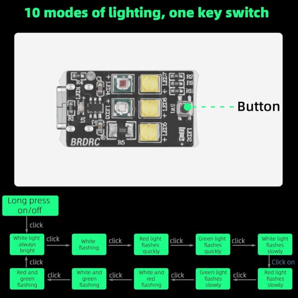 HeiyRC Mini 4 Pro Drone Strobe Light,Super Bright Flash LEDs for DJI Neo/Mini 4k Avata 2 Mini 3 Pro Mavic 3 Air 3 2S Mavic Mini 2 SE FPV Avata Drone Night Flight Anti Collision Lamp Accessory - Image 6