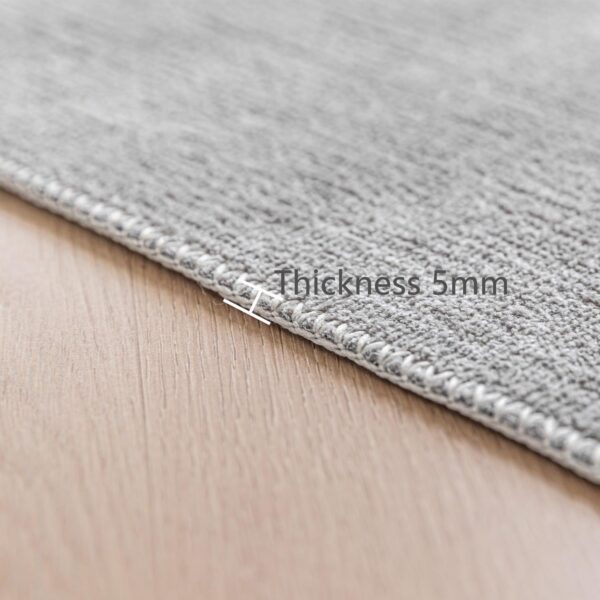 Evitany Short Pile Carpet, Area Rugs Machine Washable Room Rug Anti-Slip Rug, Soft Carpets Bedside Rugs for Bedrooms,Grey,60x120 cm - Image 5