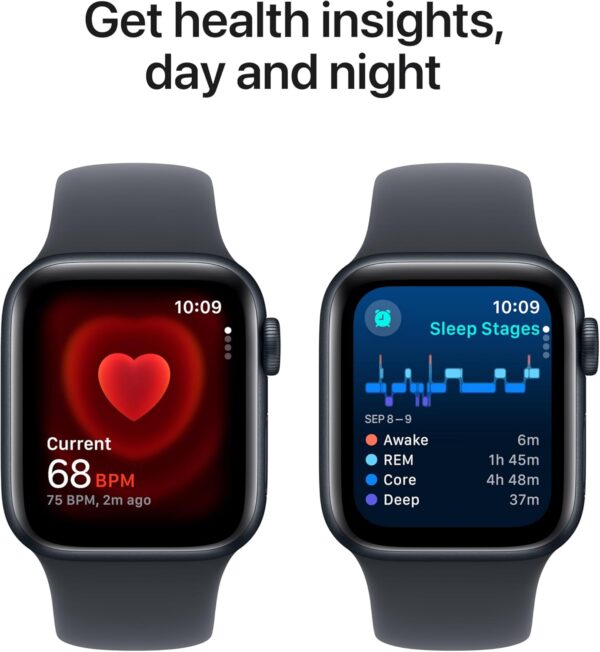 Apple Watch SE (2nd Gen) GPS + Cellular 40mm Smartwatch with Midnight Aluminium Case with Midnight Sport Band - S/M. Fitness and Sleep Trackers, Crash Detection, Heart Rate Monitor, Retina Display - Image 6