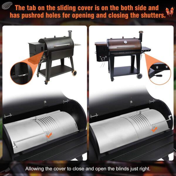 Flame Broiler Slide Cover and Bottom Kit Compatible with Pit Boss Pro 850 Series Pellet Grills - Image 5