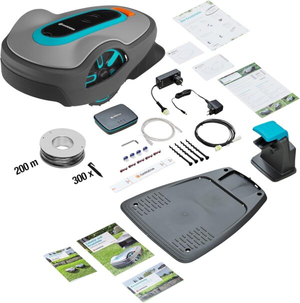 Gardena Smart Sileno Life 1000 m² Robotic Lawnmower Set: Innovative Lona AI Technology, Control via App, Sensor Control, for Inclines up to 35 Percent, Includes Smart Gateway, DE Version (19702-60) - Image 8