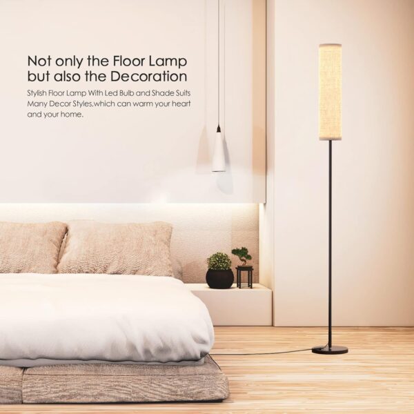 Homuserr 12W LED Standing Lamps for Living Room, Bedroom Office, Remote Control Floor Reading Lamp with Timer, 4 Color Temperatures Mode Dimmable Lamps with Stepless Dimming - Image 9