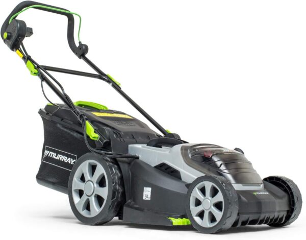 Murray 18V Lithium-Ion Cordless Lawn Mower IQ18WM37, Including 2x 2.5Ah Battery and Dual Charger, Yellow, Grey, Black, 37 cm - Image 2