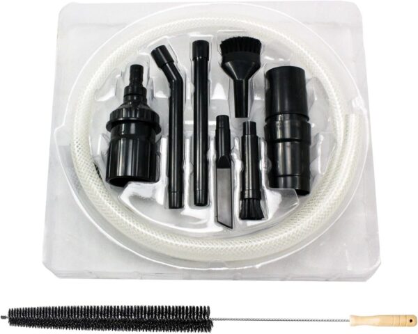 SPARES2GO Universal Tumble Dryer Lint Removal Kit Vacuum Hose Dusting Brush Cleaning Attachments Set - Image 3