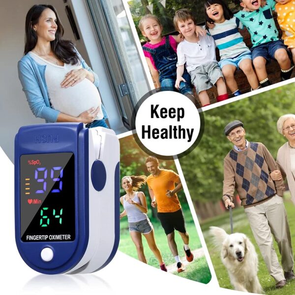 Professional finger Pulse Oximeter, handheld finger heart rate monitor, color display and pulse rate (PR) and oxygen saturation (SpO2) readings - Image 8