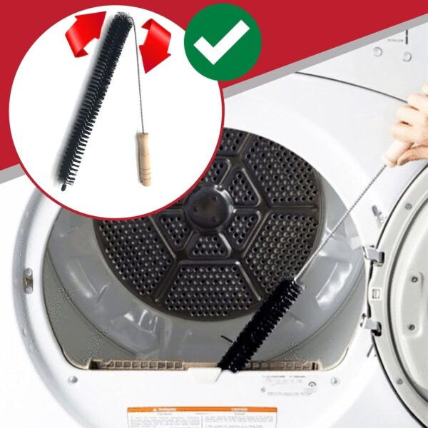 SPARES2GO Universal Tumble Dryer Lint Removal Kit Vacuum Hose Dusting Brush Cleaning Attachments Set - Image 8