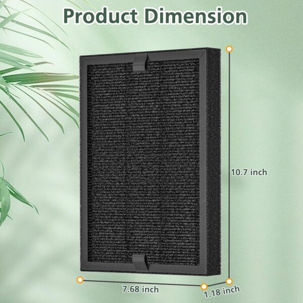 isinlive KF250 Filter Replacement, Compatible with Kenmore 1200e Series Air Purifier PM2010, for Rooms up to 1,500 Sq. Ft. 3-in-1 True HEPA Filter, 4-Pack - Image 6