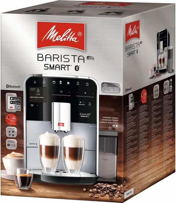 Melitta Bean to Cup Coffee Machine, Barista TS SMART Model F86/0-100, Bluetooth connectivity, Melitta Connect App, Whisper Grinder (Quiet Mark), Stainless Steel - Image 6