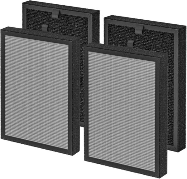 isinlive KF250 Filter Replacement, Compatible with Kenmore 1200e Series Air Purifier PM2010, for Rooms up to 1,500 Sq. Ft. 3-in-1 True HEPA Filter, 4-Pack - Image 10