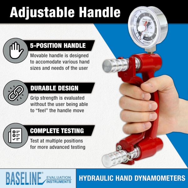 Baseline 200lbs Lite Hydraulic Hand Dynamometer - Image 4