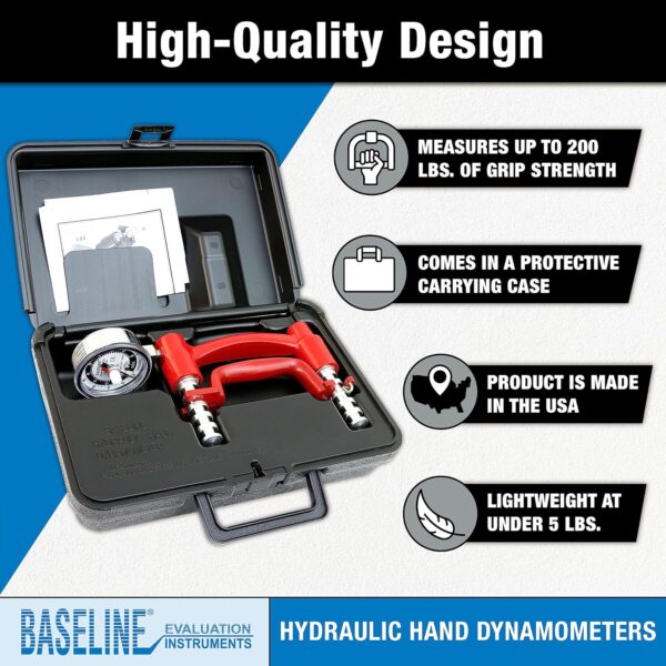 Baseline 200lbs Lite Hydraulic Hand Dynamometer - Image 5