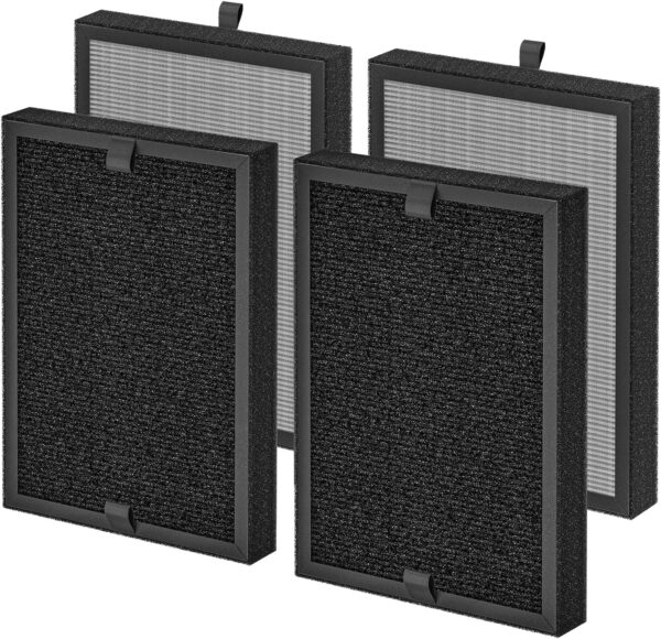 isinlive KF250 Filter Replacement, Compatible with Kenmore 1200e Series Air Purifier PM2010, for Rooms up to 1,500 Sq. Ft. 3-in-1 True HEPA Filter, 4-Pack - Image 2