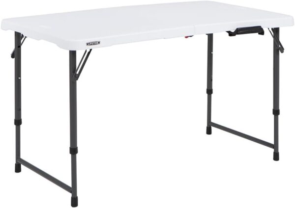 LIFETIME Height Adjustable Craft Camping and Utility Folding Table - Image 5