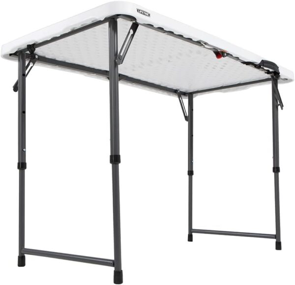 LIFETIME Height Adjustable Craft Camping and Utility Folding Table - Image 8