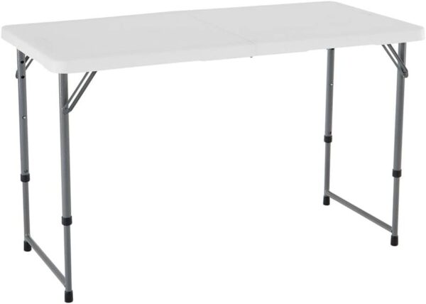 LIFETIME Height Adjustable Craft Camping and Utility Folding Table - Image 2