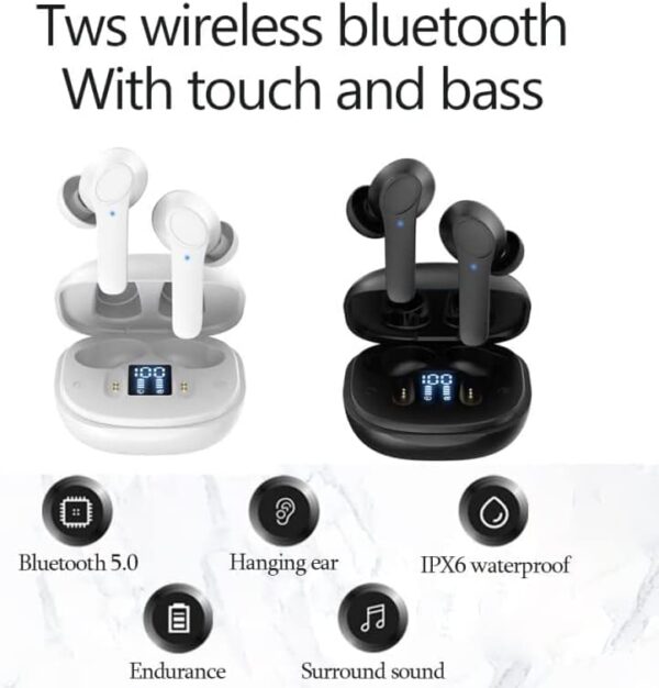 Wireless Earbuds For Samsung Galaxy S24 Fe/S24/S24 Plus/S24 Ultra/S23/S23 Plus/S23 Ultra/S23 FE/S22/S22 Ultra/S21 FE/S21/S20 FE Earbuds Earphones Headphones 5.3 Bluetooth IPX6 Smart Touch 35H Playtime - Image 9