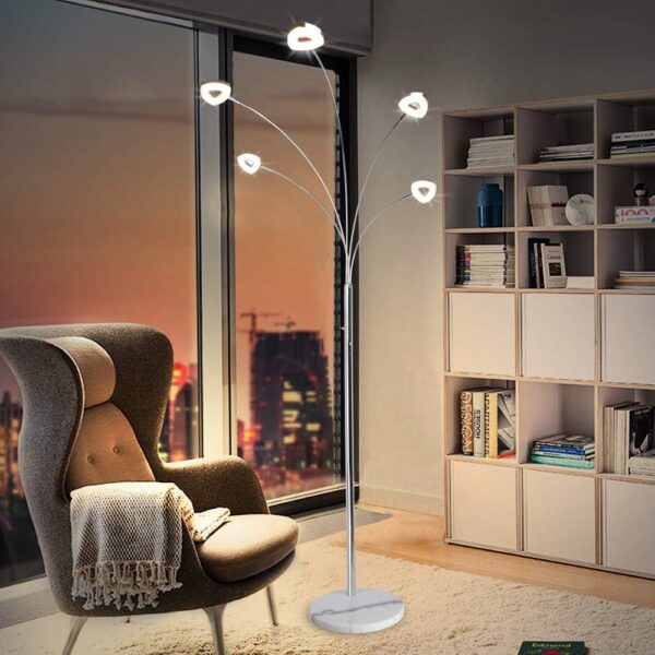 PADMA LED Floor Lamps Rotatable, Modern Standing Lamp Dimmable, Eye Protection Standard Pole Light with Crystal LED Beads, Standing Lamps for Living Room, Bedroom, Corner,Office,3000k Warm White - Image 8