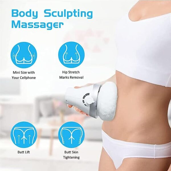 Massager Body Massager, Body Sculpting Machine Electric Deep Tissue Massager Handheld Skin Tightening,Cellulite Massager with 3 Washable Pads,Massage Slimming Machine for Neck Shoulders Arm Leg - Image 3