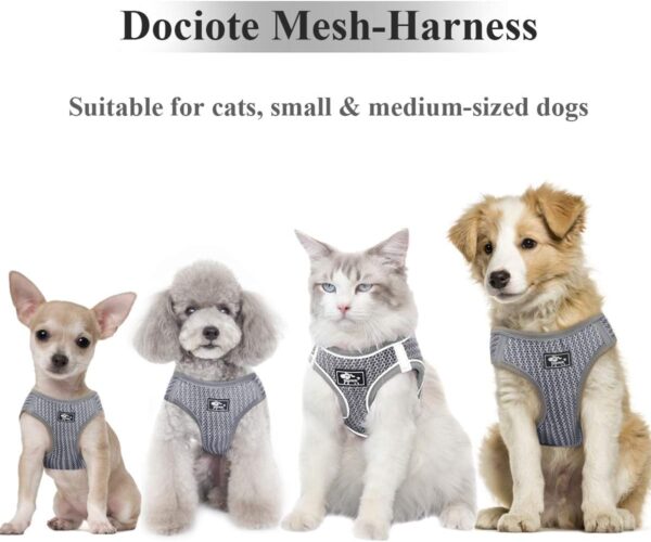 No Pull Dog Harness Small Dogs, Soft Mesh Reflective Breathable Step-In Dog Cat Harness and Lead Set for Puppy Cat Pet Vest with Leash Adjustable for Outdoor Walking, Training - Image 8