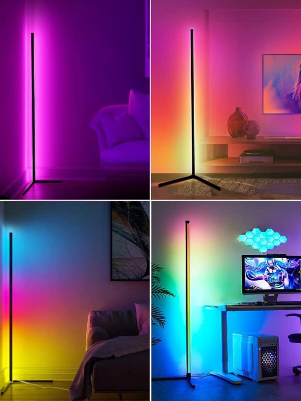 DeeprBling Smart LED Floor Lamp, 165cm, 16 Million Colour Changing Standing RGB Corner Light with Music Sync, Remote & App Control, DIY Mode & Timing, Modern Mood Lighting for Living Room - Image 8