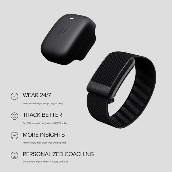 WHOOP 4.0 With 12 Month Subscription – Wearable Health, Fitness & Activity Tracker – Continuous Monitoring, Performance Optimization, Heart Rate Tracking – Improve Sleep, Strain, Recovery, Wellness - Image 4