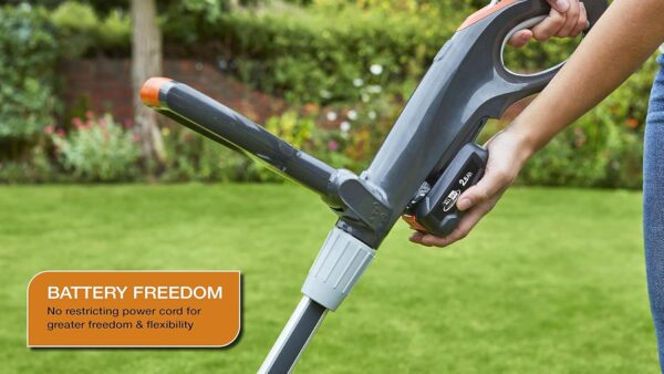 Flymo UltraTrim 260 3-in-1 Cordless Grass Trimmer - 18V 2.5 POWER FOR ALL Battery and Charger included, 26cm Cutting Width, Edging mode, Automatic line feed, Height adjust, Tiltable head - Image 4