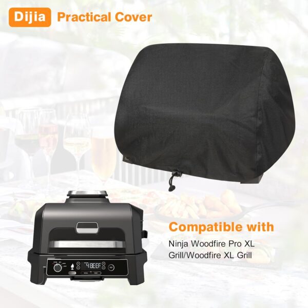 Cover Fit for Ninja Woodfire XL Grill-600D Oxford Cover for Ninja Woodfire Pro XL Grill, Electric BBQ Cover Compatible with Ninja XL Grill [OG850UK/OG901UK] - Image 3