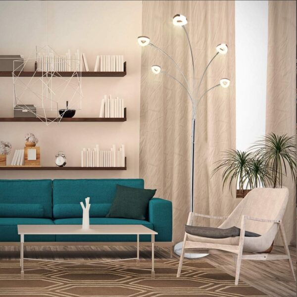 PADMA LED Floor Lamps Rotatable, Modern Standing Lamp Dimmable, Eye Protection Standard Pole Light with Crystal LED Beads, Standing Lamps for Living Room, Bedroom, Corner,Office,3000k Warm White - Image 9