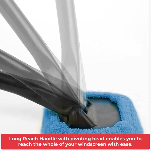 GADLANE Long Reach Windscreen Cleaner - 2 Pack Long Handle Microfiber Car Windscreen Cleaner Tool, Cloth Demister Pad Car Window Cleaner - Ideal for Fog Moisture Removal 2PCS - Image 5