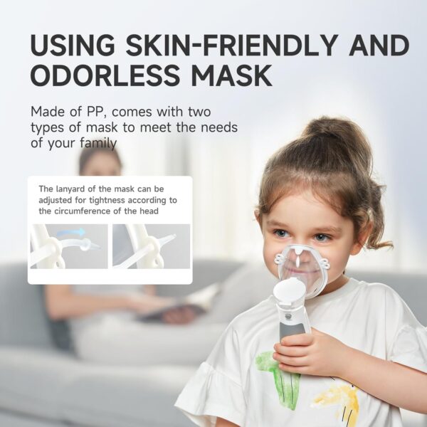 yuwell Portable Nebuliser Machine for Kids and Adults, Silent Mesh Nebuliser Ideal for Travel and Home Use - Image 6