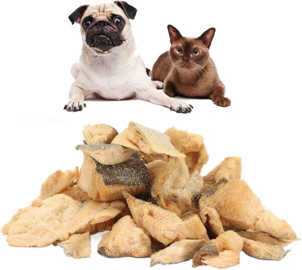 Freeze Dried Diced Salmon Pet Treats High Protein Low Fat Freeze Dried Salmon Snacks Blocks for Cat Dog Meow Pets 50g/1.7Oz - Image 5