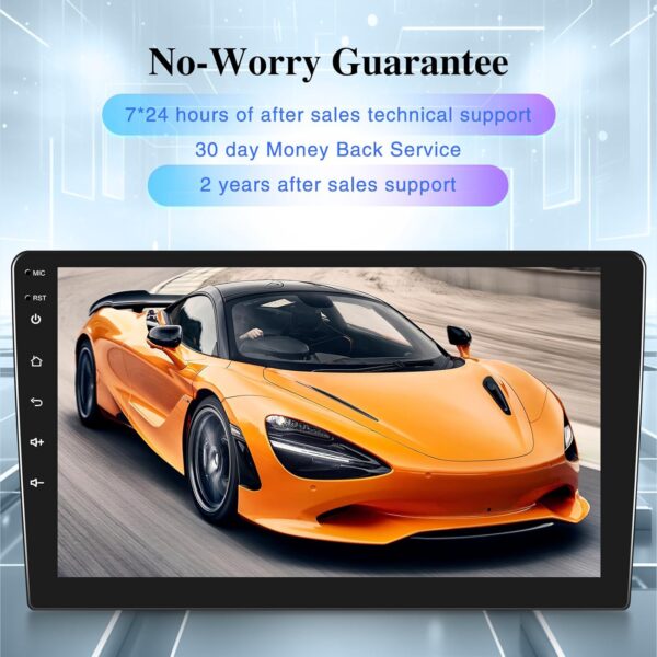 [2G+32G] 10.1 inch Android Double Din Car Stereo with Wireless Apple CarPlay and Android Auto, Touch Screen Android Radio with 1080P/EQ/WiFi/SWC/Bluetooth +AHD Backup Camera+MIC - Image 8