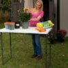 LIFETIME Height Adjustable Craft Camping and Utility Folding Table - Image 11