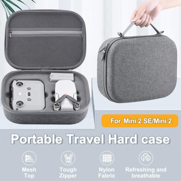 DR. WATCH Portable Storage Bag for DJI Mini 2 / Mini 2 SE/Action 4/3 Drone - Waterproof, Shockproof, and Anti-Collision Carry Case for DJI Mini 2 / Mini 2 SE/Action 4/3 Drone (Mini 2/SE [A]) - Image 3