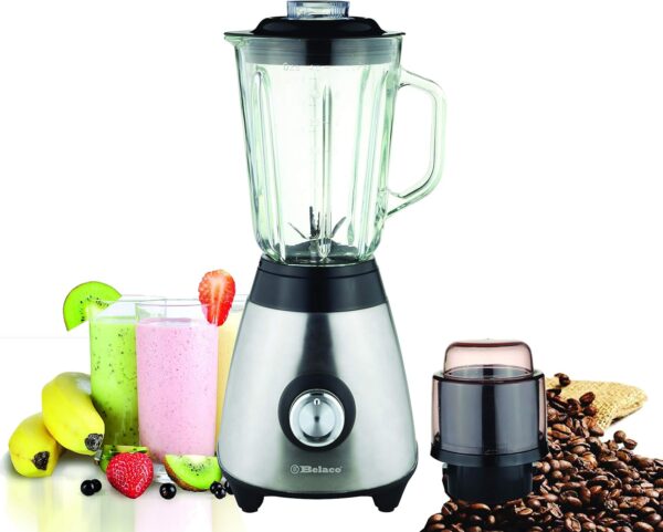 Multi Blender juicer food processor with Glass Jar & a Grinder strong housing smoothie maker 1.5L glass jar removable filling cap for easy filling Ice Crushing function - Image 2