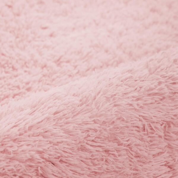 Aspire Homeware Round Rugs Living Room - Pink Area Rugs 120x120cm for Bedroom Anti Slip - Modern Super Soft Thick Pile Small Fluffy Shaggy Rug Non Shedding - Image 8