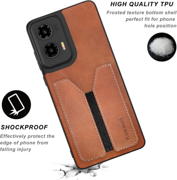 Kowauri Case for Moto G Stylus 5G 2024, PU Leather Wallet Case with Credit Card Slot Holder Ultra Slim Protector Case for Motorola Moto G Stylus 5G 2024 (Brown) - Image 5